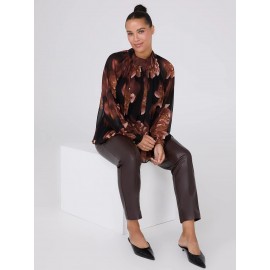 Printed Chiffon High Neck Blouse