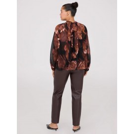 Printed Chiffon High Neck Blouse