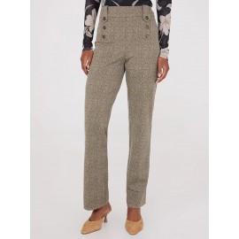 Herringbone Straight Leg Pants