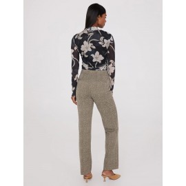 Herringbone Straight Leg Pants