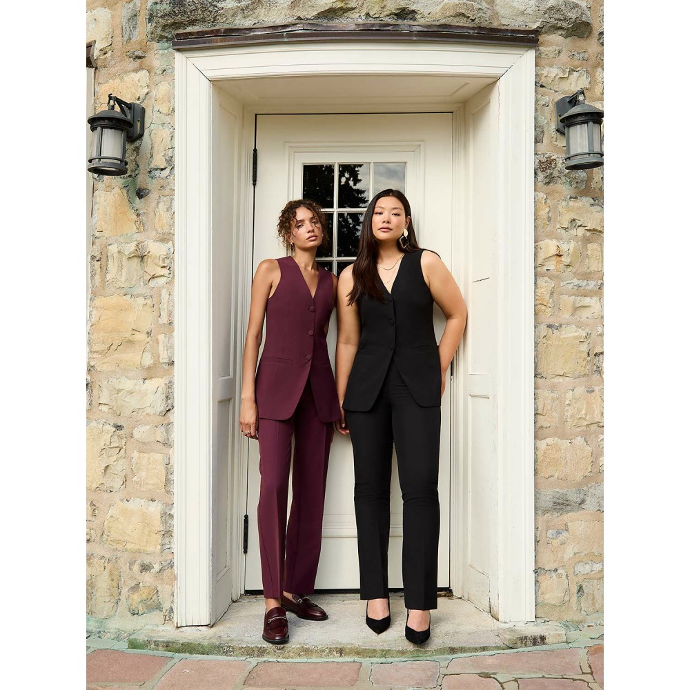 Mid-Rise Pleated Ankle Length Pants