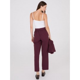 Mid-Rise Pleated Ankle Length Pants