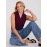 Sleeveless Pleated V-Neck Top