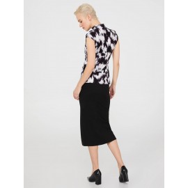 Colour Wash Funnel Neck Top