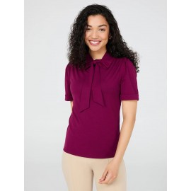 Short Sleeve Tie-Neck Top