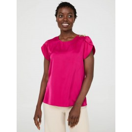 Satin Tulip Sleeve Blouse