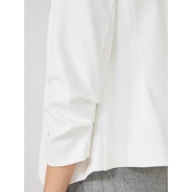 3/4 Ruched Sleeve Blazer