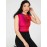 Colourwash Asymmetrical Neckline Mesh Top