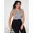Print Sleeveless Satin Blouse