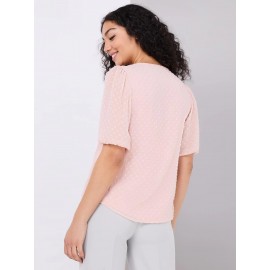 Clip Dot Short Sleeve Blouse