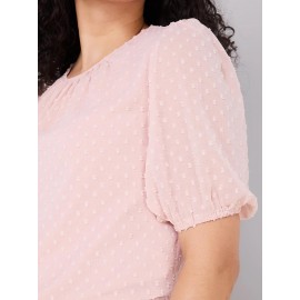 Clip Dot Short Sleeve Blouse