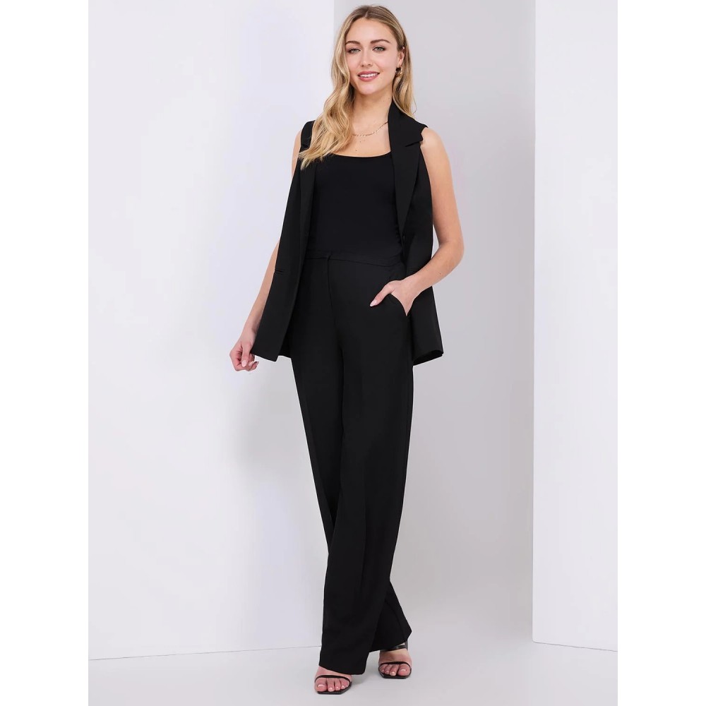 Classic Rise Wide-Leg Trousers