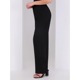 Classic Rise Wide-Leg Trousers