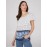 Off-The-Shoulder Textured Top With Border Print