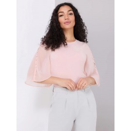 Chiffon Flutter Sleeve Top With Button Details