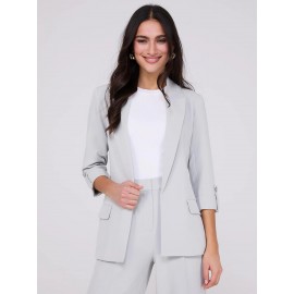3/4 Sleeve Open Blazer