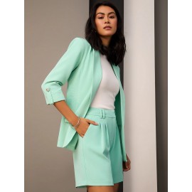 3/4 Sleeve Open Blazer