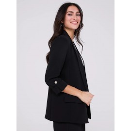 3/4 Sleeve Open Blazer