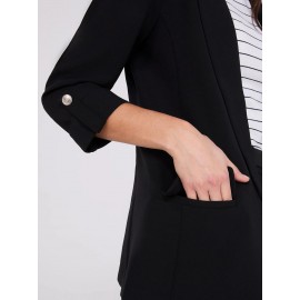 3/4 Sleeve Open Blazer