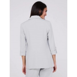3/4 Sleeve Open Blazer