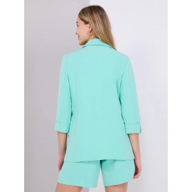 3/4 Sleeve Open Blazer