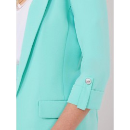 3/4 Sleeve Open Blazer