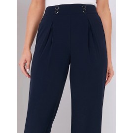 4-Button Wide Leg Pants