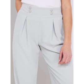4-Button Wide Leg Pants