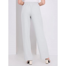 4-Button Wide Leg Pants