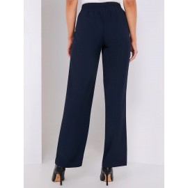 4-Button Wide Leg Pants