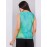 Sleeveless Abstract Print Mesh Top