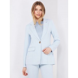 One-Button Textured Blazer
