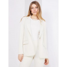 One-Button Textured Blazer