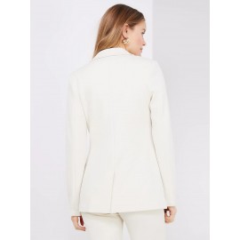 One-Button Textured Blazer