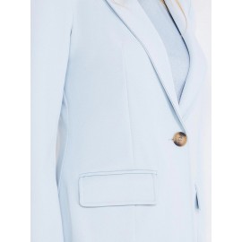 One-Button Textured Blazer