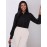 Button-Front Blouse With Ruffle Detail