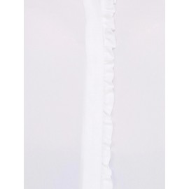 Button-Front Blouse With Ruffle Detail
