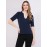 Contrast Neckline 3/4 Sleeve Top