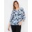 Abstract Print 3/4 Sleeve Chiffon Top