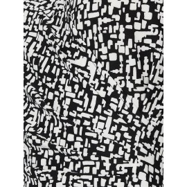 Printed Cross Front Sheath Dress With Gather Detail