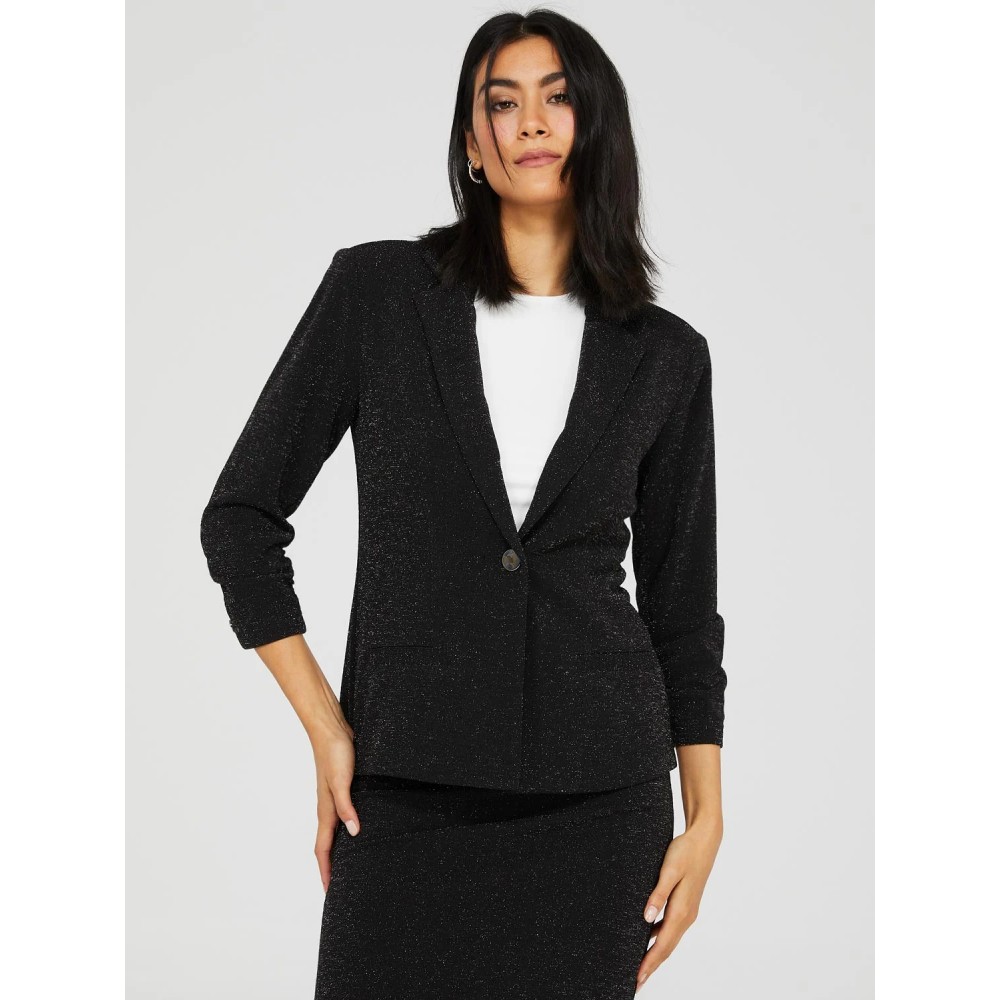 3/4 Sleeve Shimmer Blazer