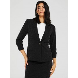 3/4 Sleeve Shimmer Blazer