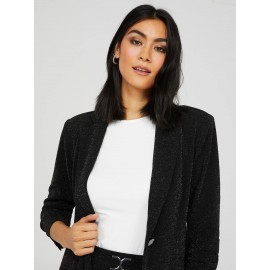3/4 Sleeve Shimmer Blazer
