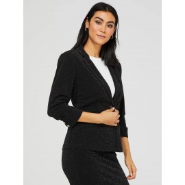 3/4 Sleeve Shimmer Blazer