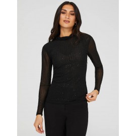 Long Sleeve Mock Neck Top