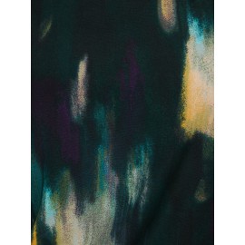 Short Dolman Sleeve Printed Funnel Neck Top