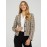 2-Button Plaid Boucle Blazer
