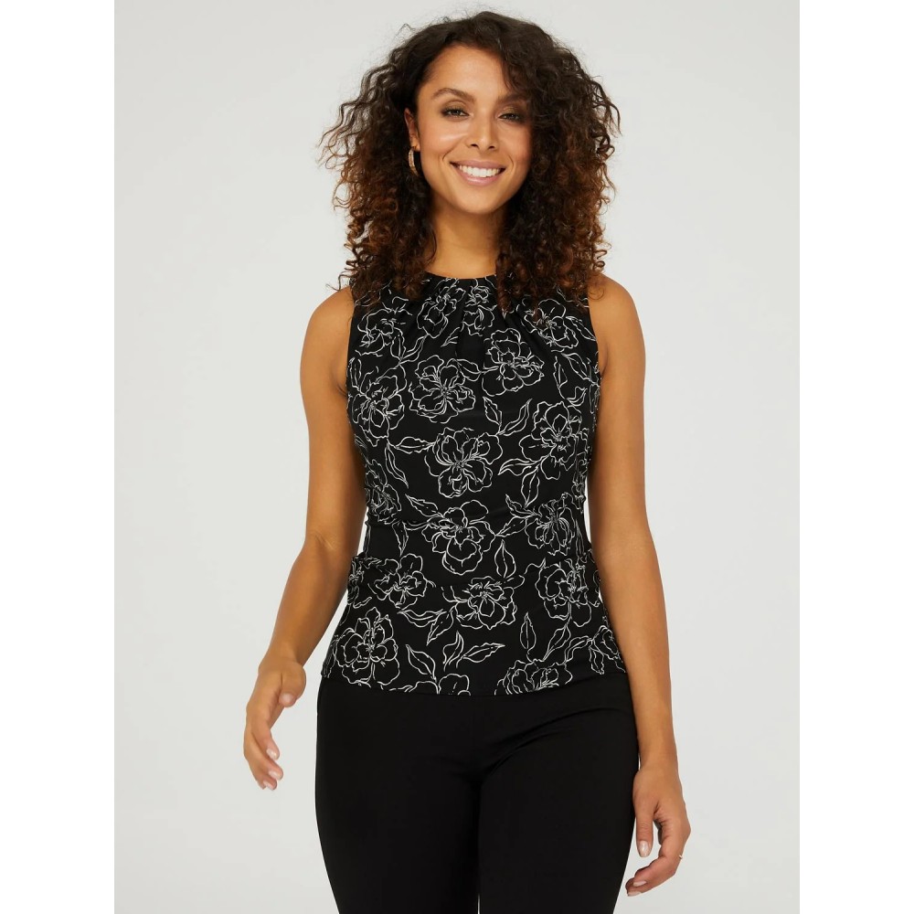 Floral Print Sleeveless Top