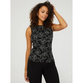 Floral Print Sleeveless Top