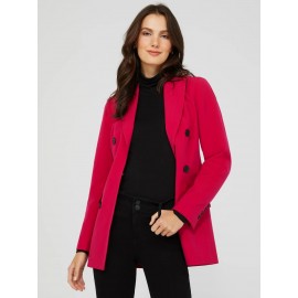 6-Button Open Blazer With Flap Pockets